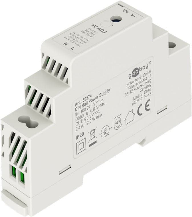 Alimentatore su Guida DIN 5V 2,4A 12W in Trasformatori Scontolo.net - Potenza, commercioVirtuoso.it