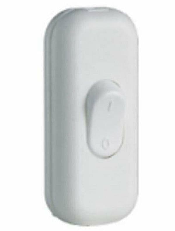 INTERRUTTORE COLORE BIANCO VOLATE SU FILO PER LAMPADA ABAJOUR in prodotto EuroStore07 - Alatri, commercioVirtuoso.it