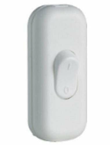 INTERRUTTORE COLORE BIANCO VOLATE SU FILO PER LAMPADA ABAJOUR in prodotto EuroStore07 - Alatri, commercioVirtuoso.it