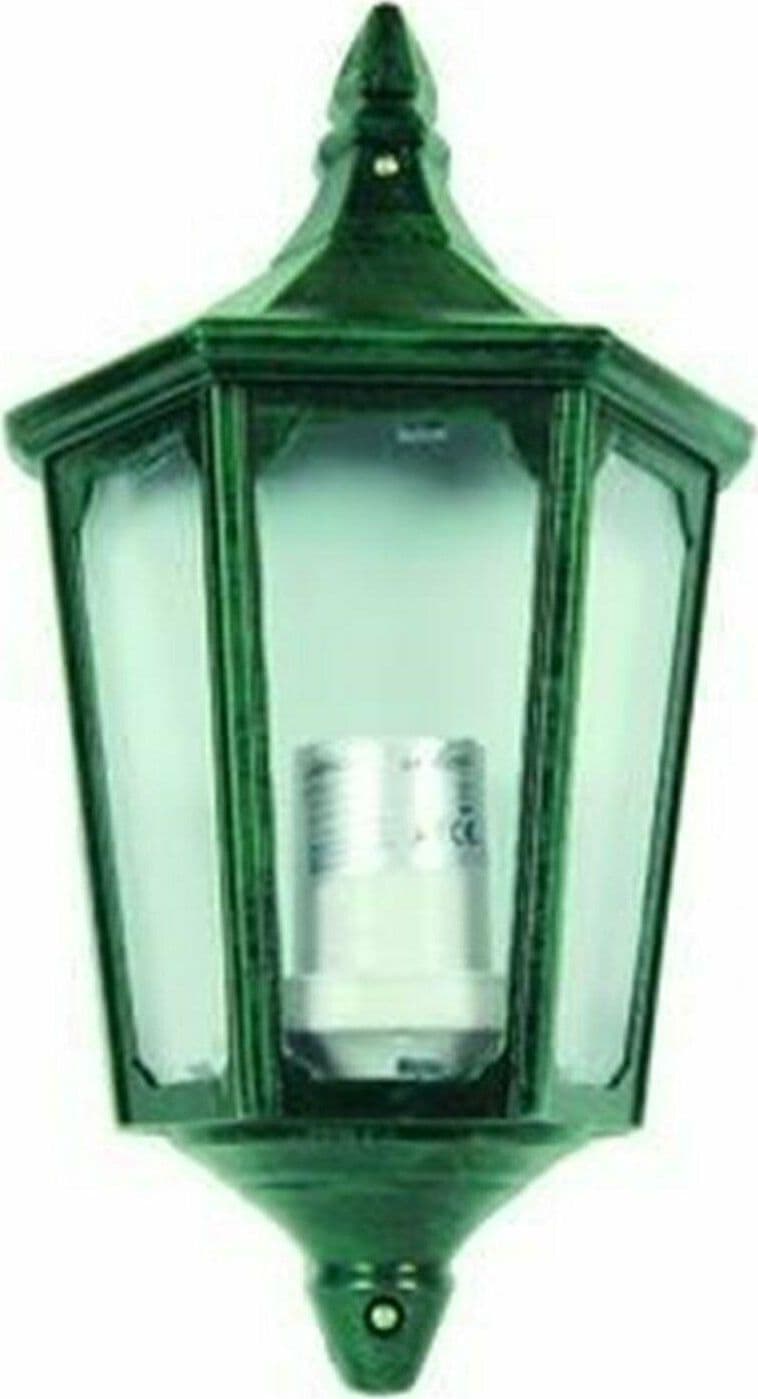 LANTERNA BERLINO LAMPADA IN ALLUMINIO VERDE ANTICO CON VETRO A PARETE FER 102902 in prodotto EuroStore07 - Alatri, commercioVirtuoso.it