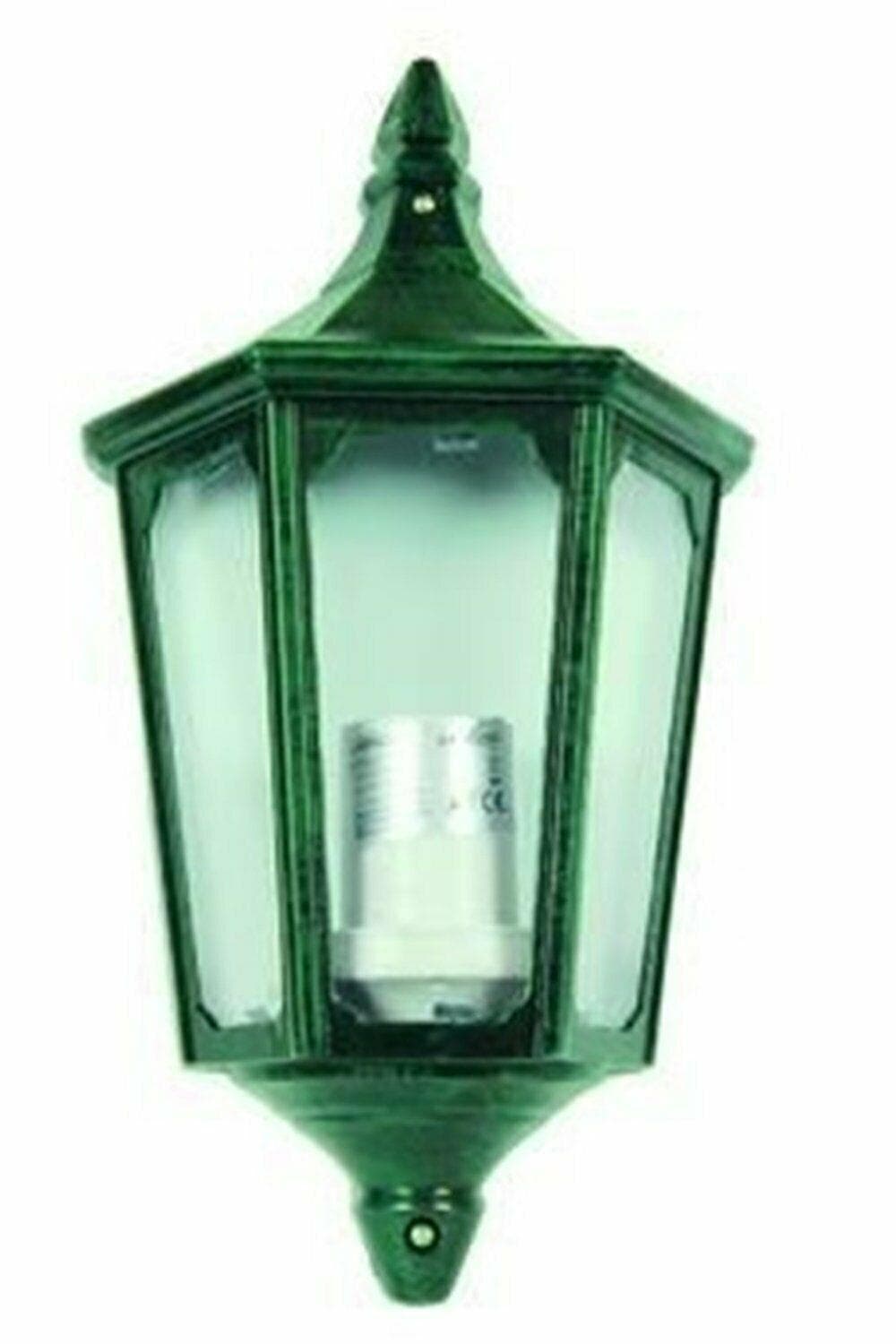 LANTERNA BERLINO LAMPADA IN ALLUMINIO VERDE ANTICO CON VETRO A PARETE FER 102902 in prodotto EuroStore07 - Alatri, commercioVirtuoso.it