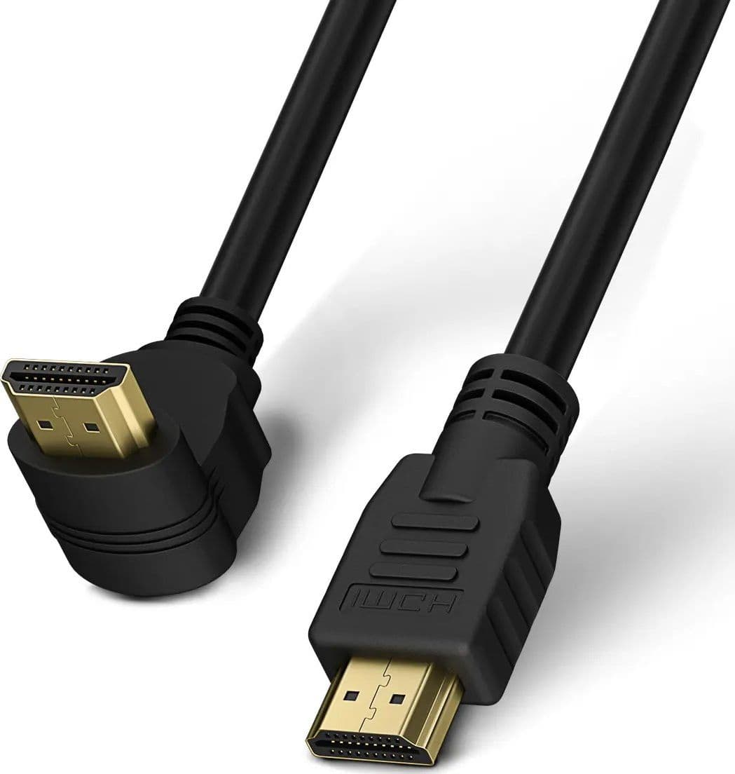 Cavo HDMI&trade High Speed con Ethernet A/A M/M Angolato 90&deg 2m in Cavi HDMI Scontolo.net - Potenza, commercioVirtuoso.it