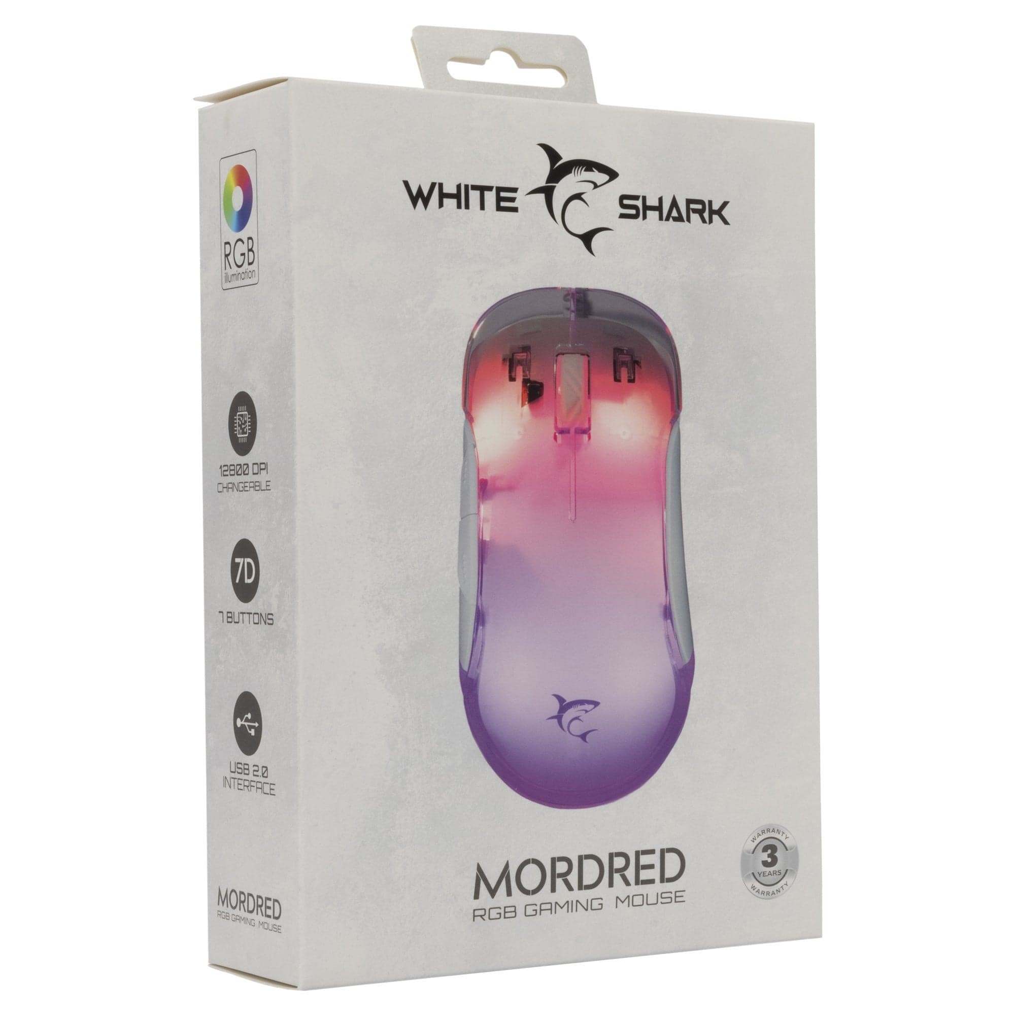 Mouse Gaming RGB USB 12800 dpi 7 Tasti Bianco Mordred in Mouse da gioco Scontolo.net - Potenza, commercioVirtuoso.it