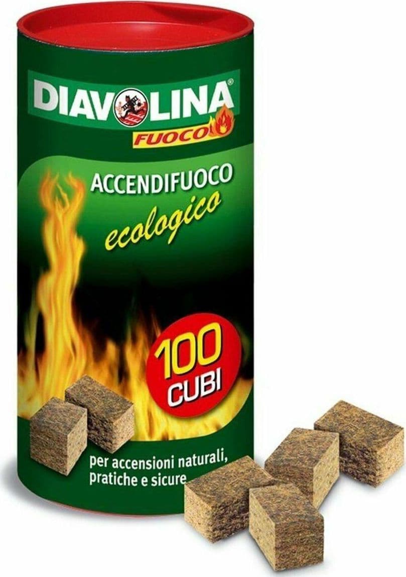 ACCENDIFUOCO DIAVOLINA 100 PZ ORIGINALE ECOLOGICO INODORE FER 295390 in prodotto EuroStore07 - Alatri, commercioVirtuoso.it