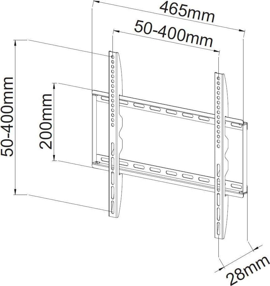 Supporto a Muro Fisso Slim per TV LED LCD 23-55'' Bianco in Supporti da parete e da soffitto Scontolo.net - Potenza, commercioVirtuoso.it