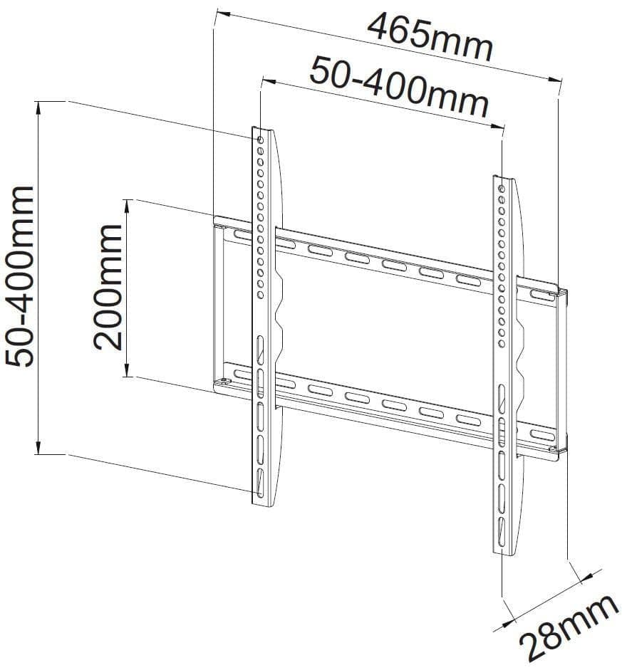 Supporto a Muro Fisso Slim per TV LED LCD 23-55'' Bianco in Supporti da parete e da soffitto Scontolo.net - Potenza, commercioVirtuoso.it