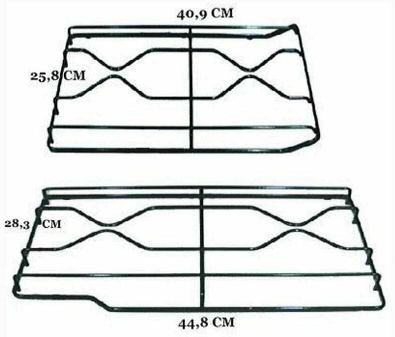 GRIGLIA CUCINA ARISTON 2 PZ CM 44,8 X 28,3 + 40,9 X 25,8 GRIGLIE P 0256 + P 0258 in prodotto EuroStore07 - Alatri, commercioVirtuoso.it