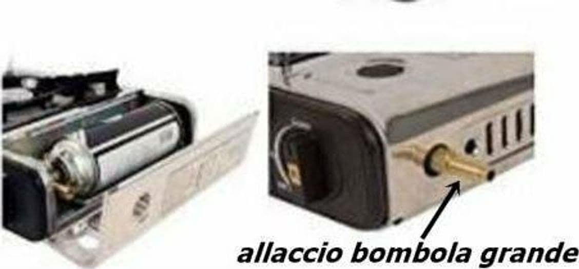 CUCINA A GAS A VALIGIA +1 CARTUCCIA CAMPEGGIO FORNELLO DOPPIO ALLACCIO / BOMBOLA in prodotto EuroStore07 - Alatri, commercioVirtuoso.it