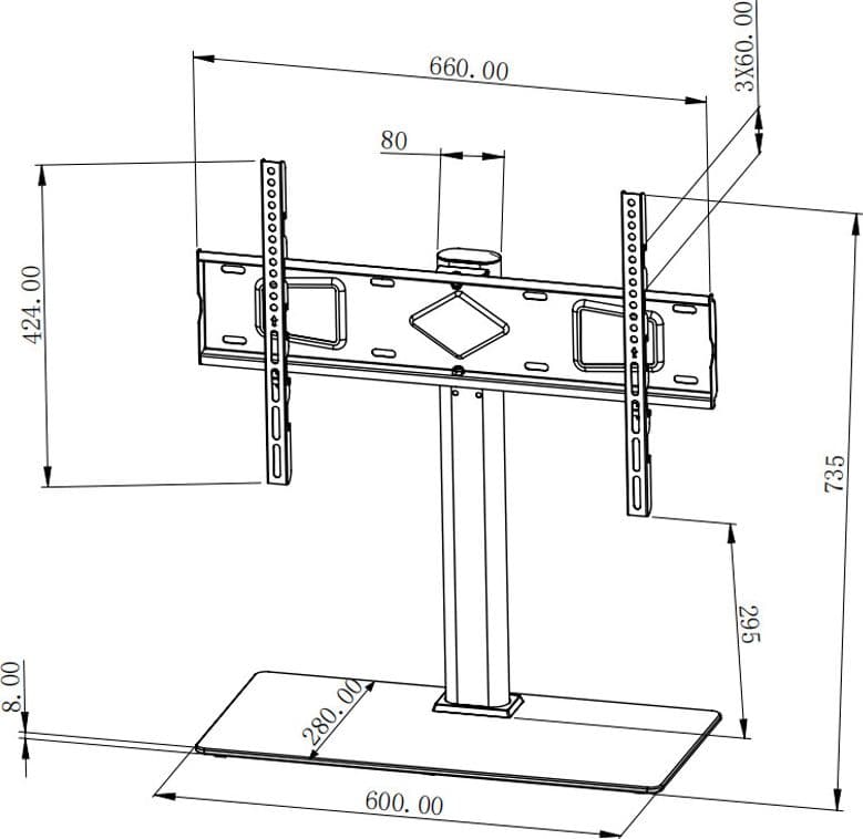 Supporto Universale da Tavolo per TV da 32'' a 65'' in Mobili Scontolo.net - Potenza, commercioVirtuoso.it