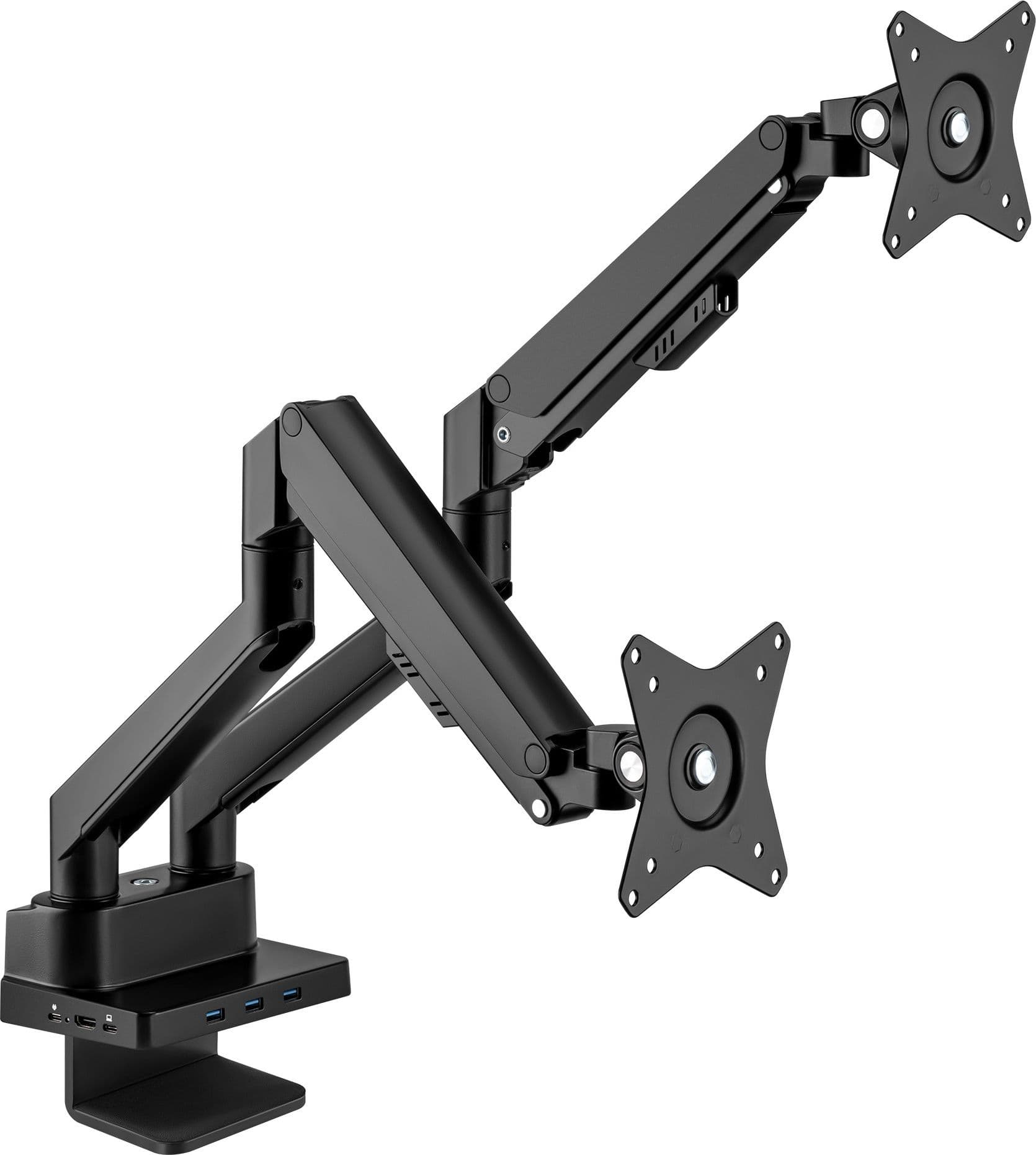 Supporto da Scrivania Doppio Monitor 17-32'' con Molla a Gas e Docking Station 8-in-1 in Supporti Scontolo.net - Potenza, commercioVirtuoso.it