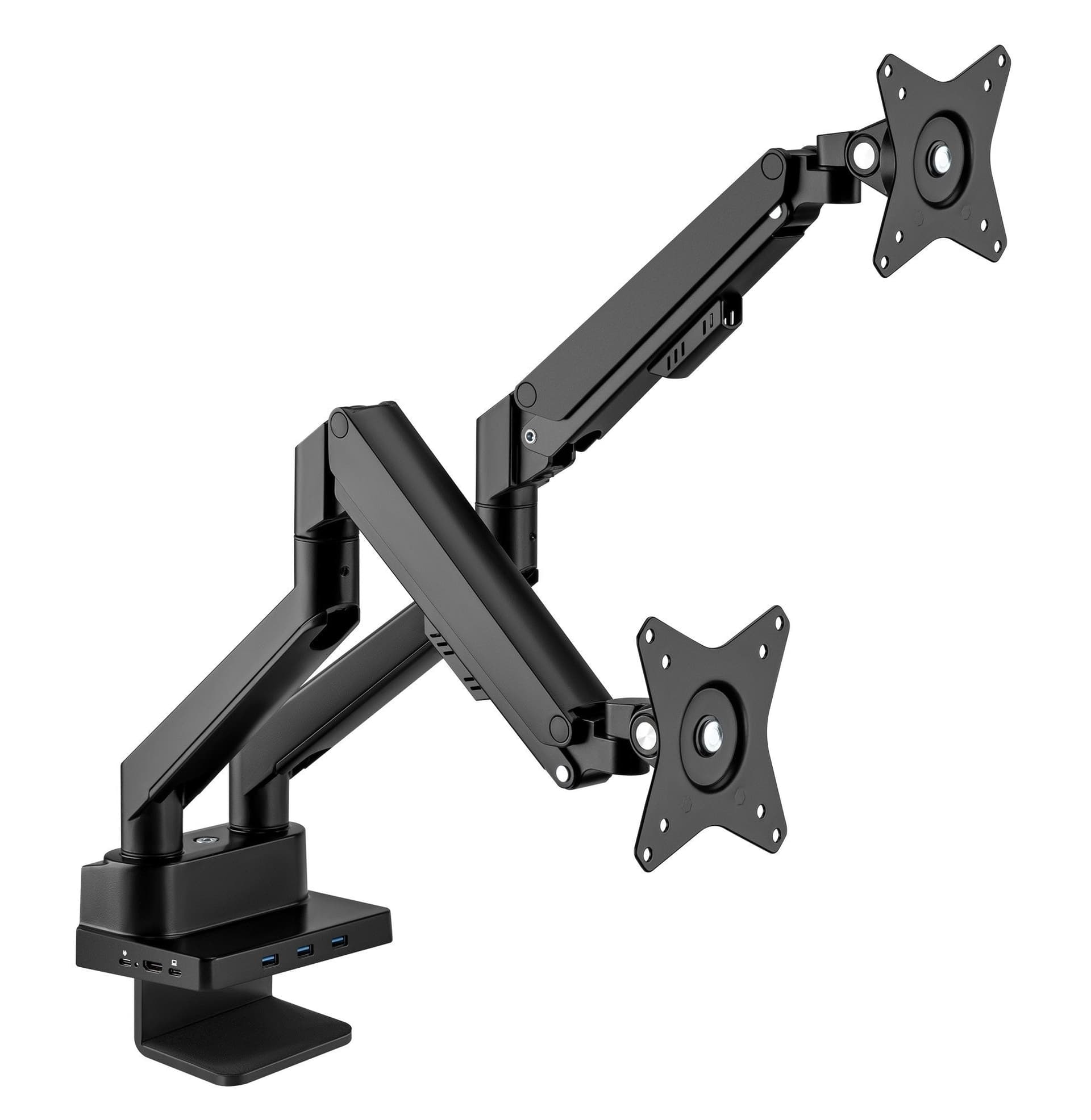 Supporto da Scrivania Doppio Monitor 17-32'' con Molla a Gas e Docking Station 8-in-1 in Supporti Scontolo.net - Potenza, commercioVirtuoso.it