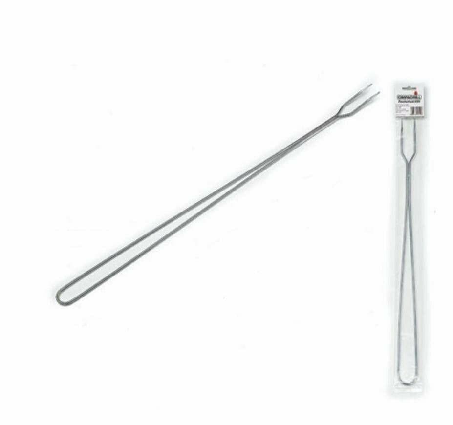 1 FORCHETTONE CROMATO IN ACCIAIO LUNGO CM 50 OMPAGRILL BARBECUE CAMINO in prodotto EuroStore07 - Alatri, commercioVirtuoso.it