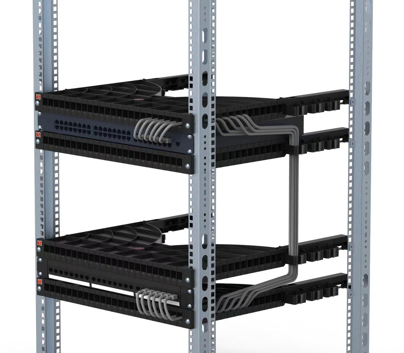 Mensola Gestione Cavi su Rack 19'' 24 Porte P.600 mm in Clip fermacavi da parete Scontolo.net - Potenza, commercioVirtuoso.it