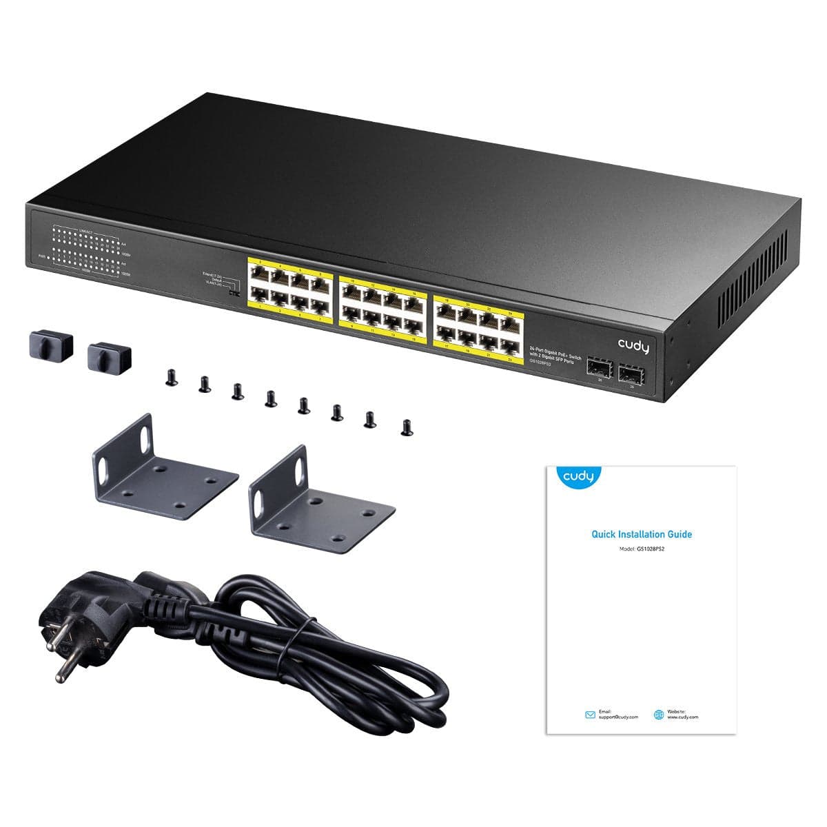 Switch Gigabit PoE+ 24 Porte con 2 porte Gigabit SFP, GS1028PS2 in  Scontolo.net - Potenza, commercioVirtuoso.it
