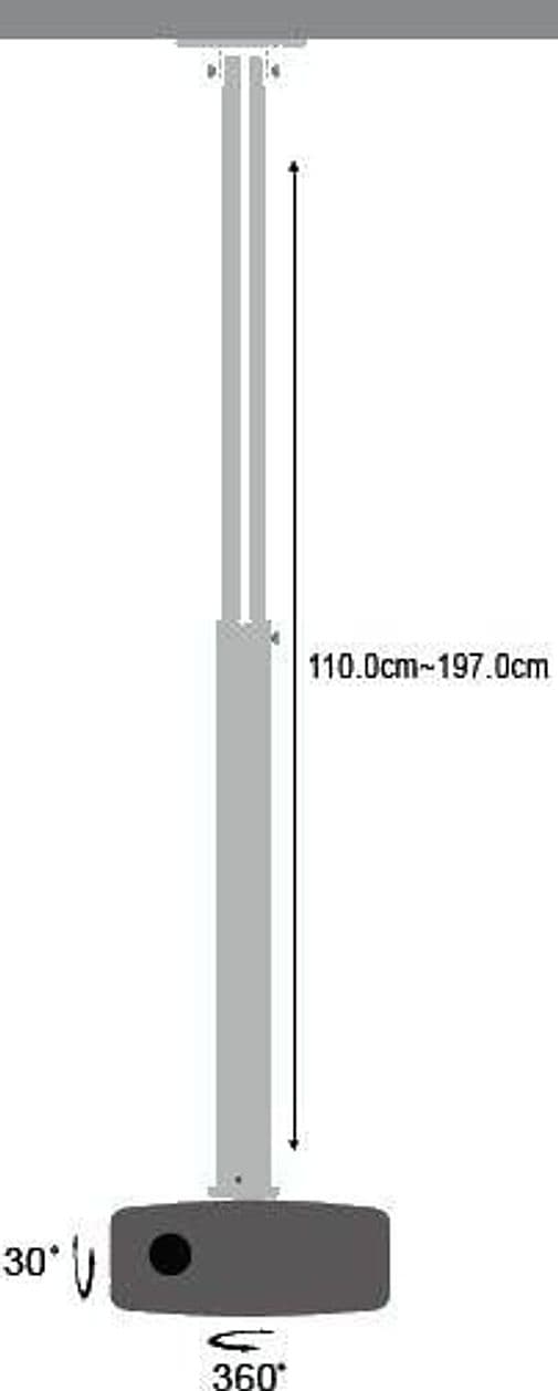 Supporto a soffitto profess. per proiettori estensione 110 - 197 cm in Supporti per proiettori Scontolo.net - Potenza, commercioVirtuoso.it