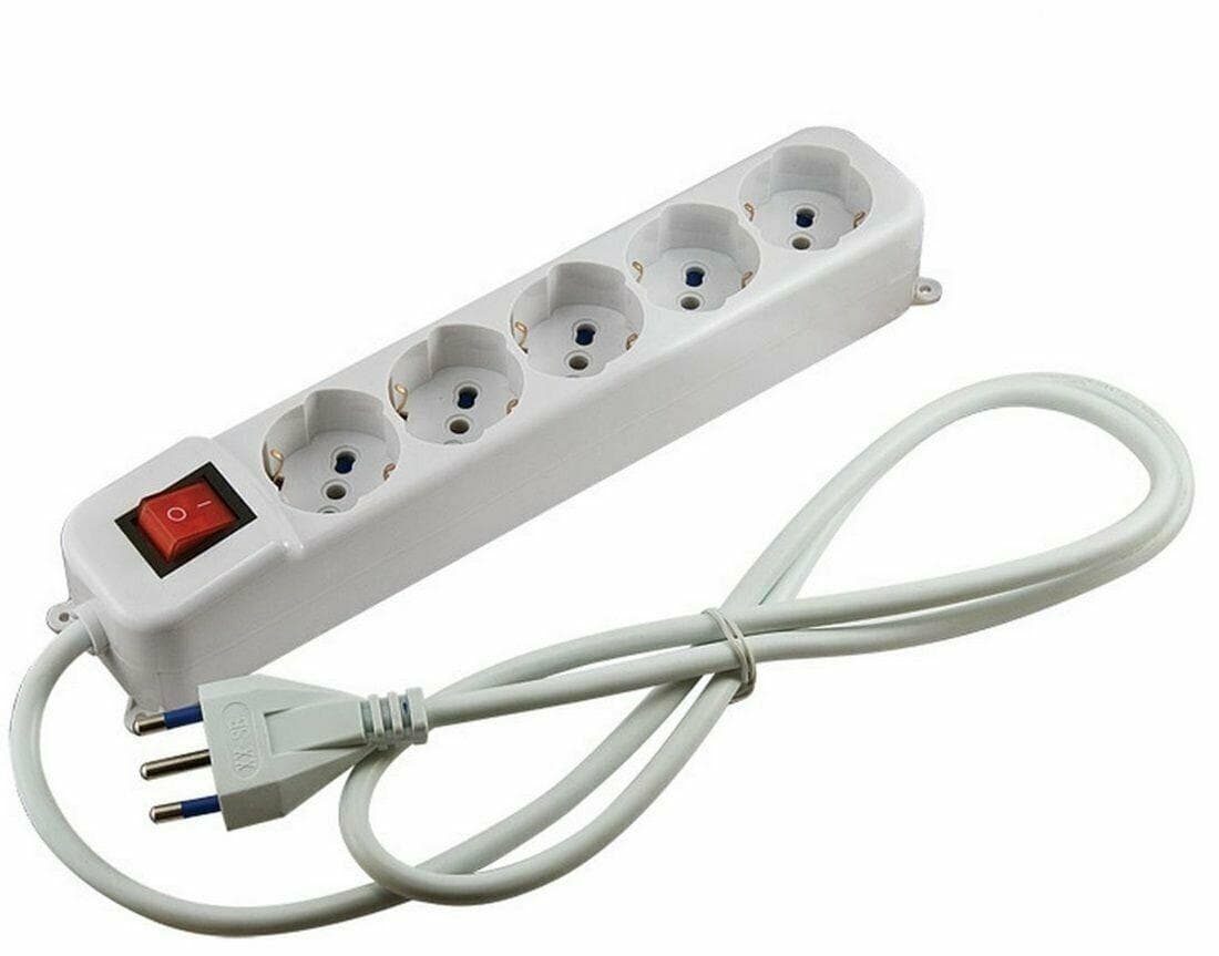 MULTIPRESA 5 POSTI CAVO 1,5 MT + INTERRUTTORE+ SCHIUKO / 10 / 16 FERR 108812 in prodotto EuroStore07 - Alatri, commercioVirtuoso.it