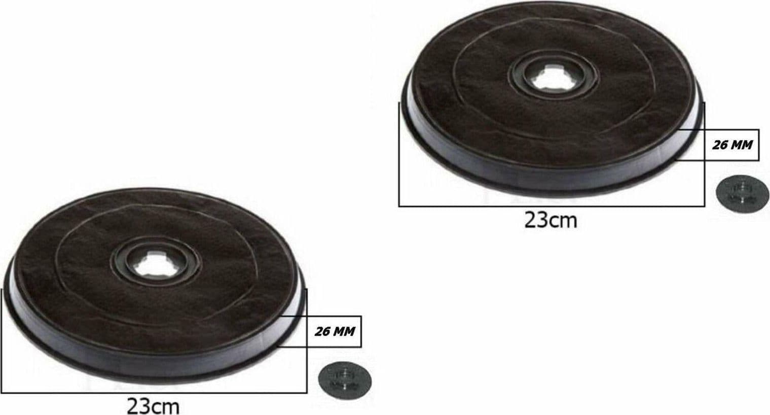 N.2 FILTRI CAPPA CARBONI ATTIVI FABER 152 FILTRANTE ACCFAB-FIL DIAM 23 CM F 38 in prodotto EuroStore07 - Alatri, commercioVirtuoso.it