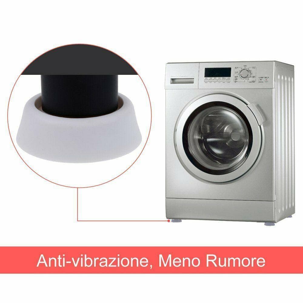 PIEDINI SUPPORTI ANTI VIBRAZIONI LAVATRICE ASCIUGATRICE UNIVERSALI 4 PZ - OM in prodotto EuroStore07 - Alatri, commercioVirtuoso.it