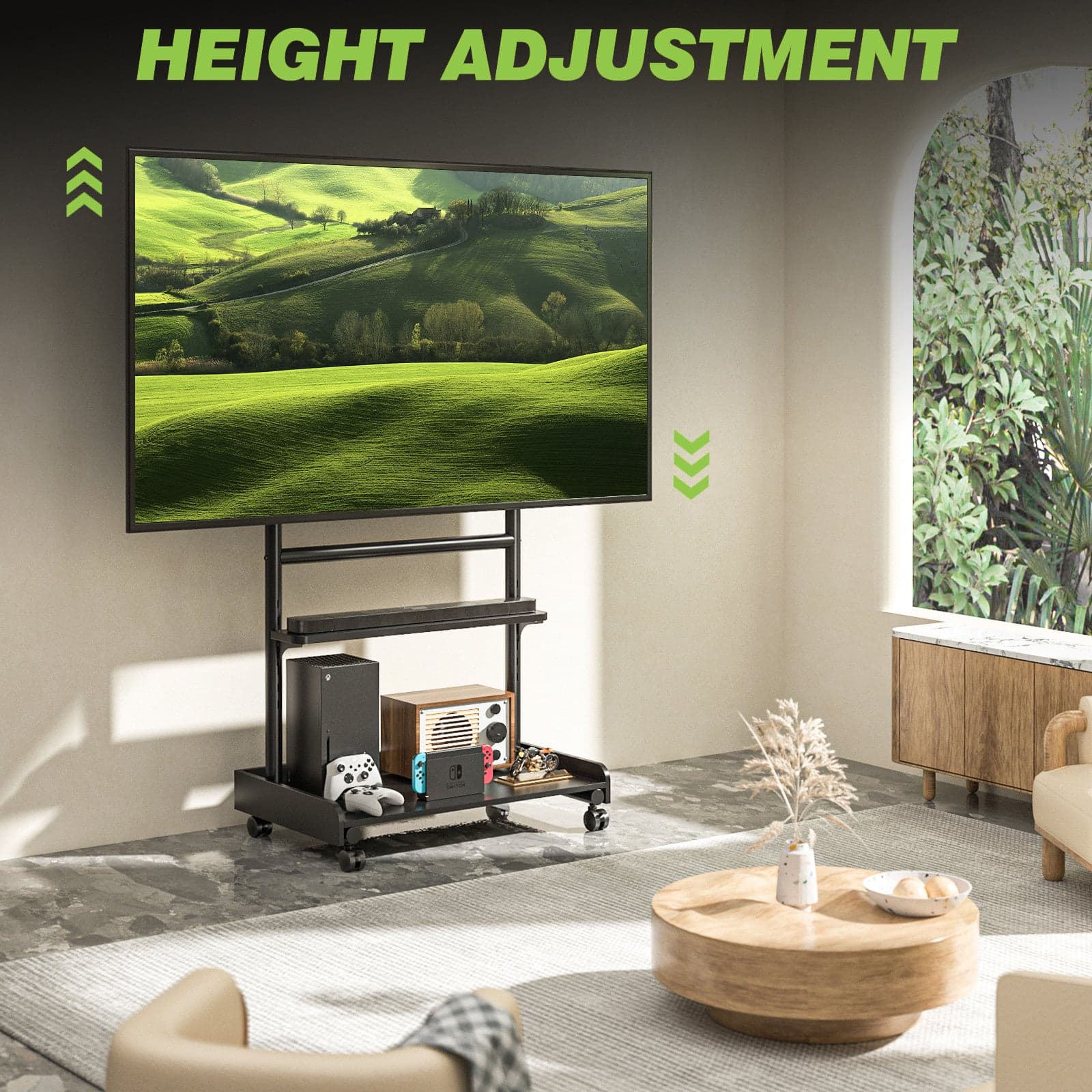 Supporto a Pavimento con Mensola per TV LCD/LED/Plasma 50-86'' in Mobili Scontolo.net - Potenza, commercioVirtuoso.it