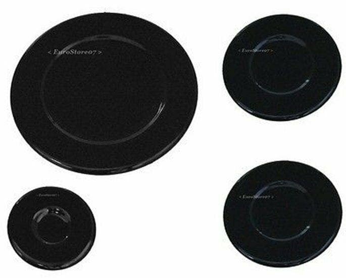 SPARTIFIAMMA PIATTINI CUCINA GAS BOMPANI BOREAL 2 MEDI 4 PZ SMALTATI NERI S0429 in prodotto EuroStore07 - Alatri, commercioVirtuoso.it