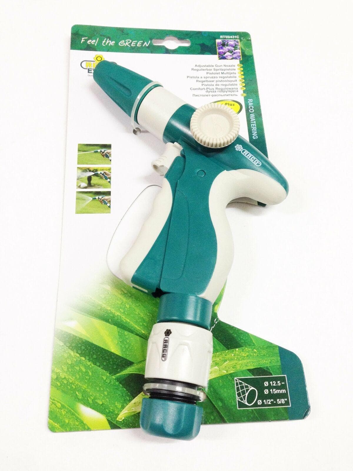 PISTOLA PER IRRIGAZIONE GETTO REGOLABILE IN PLASTICA TUBO 1/2 - 5/8 DF 611503 in prodotto EuroStore07 - Alatri, commercioVirtuoso.it