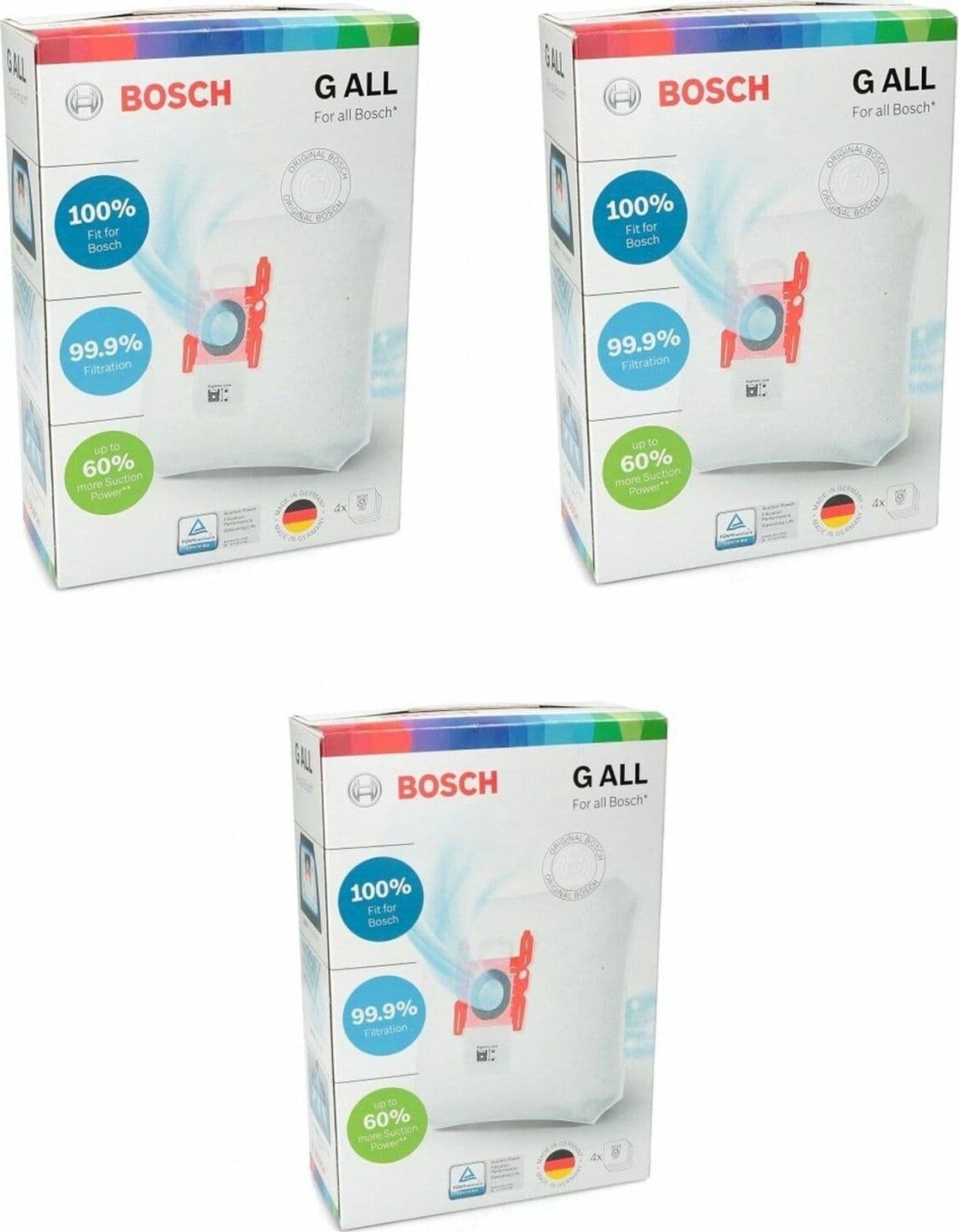 3 X 4 SACCHETTI BOSCH ORIGINALE TIPO G ASPIRAPOLVERE IN CARTA + FILTRO 00460440 in prodotto EuroStore07 - Alatri, commercioVirtuoso.it