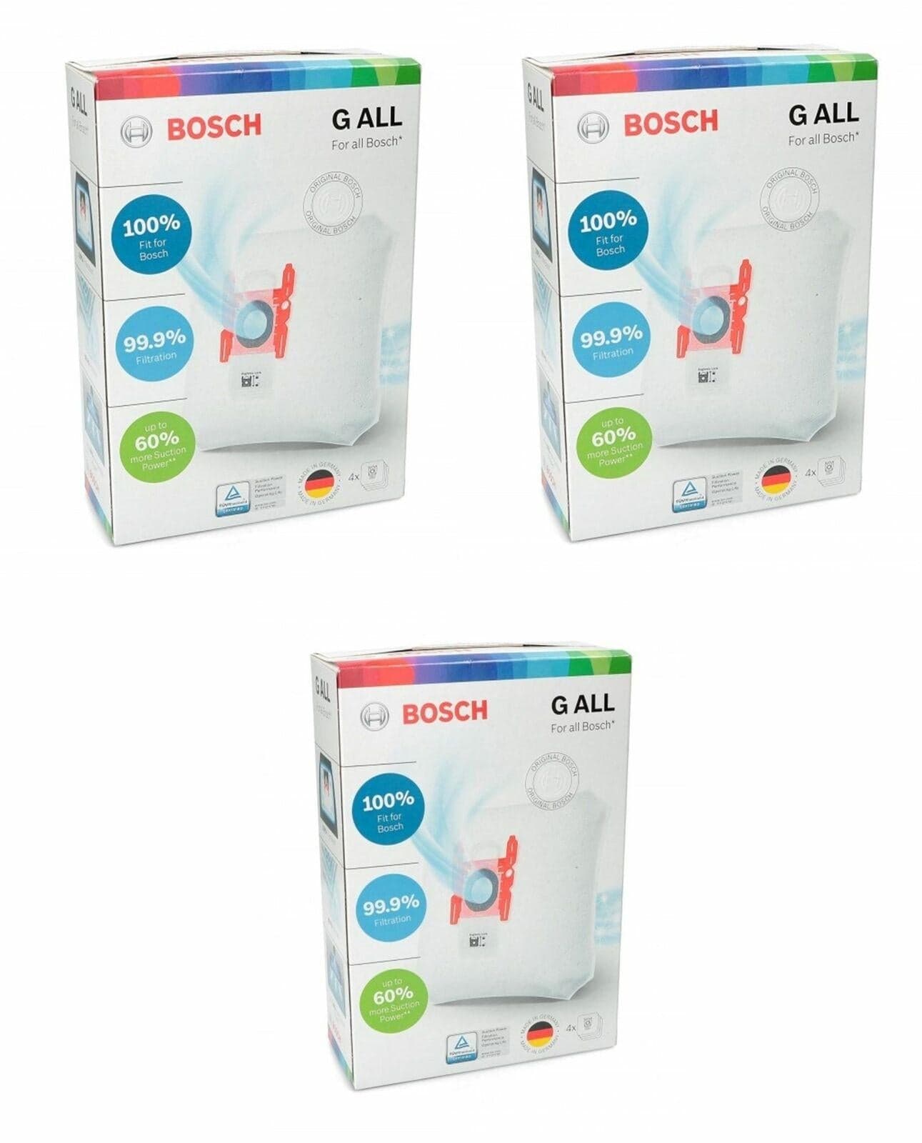 3 X 4 SACCHETTI BOSCH ORIGINALE TIPO G ASPIRAPOLVERE IN CARTA + FILTRO 00460440 in prodotto EuroStore07 - Alatri, commercioVirtuoso.it