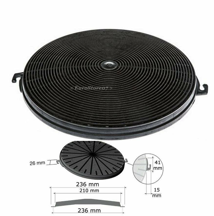 FILTRO AI CARBONI ATTIVI CAPPA Ø 236 H 26 mm BEST CANDY - WHIRLPOOL FK 211 F 58 in prodotto EuroStore07 - Alatri, commercioVirtuoso.it