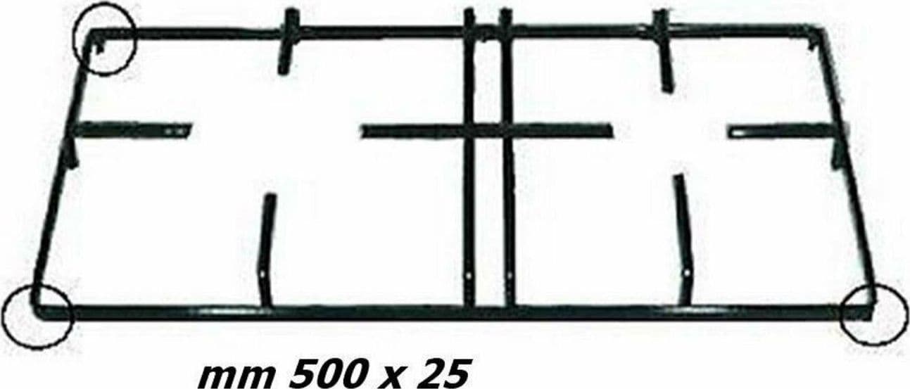 GRIGLIA PER CUCINA A GAS SMALTATA CM 50 X 25 2 FUOCHI LOFRA COD P 3252 in prodotto EuroStore07 - Alatri, commercioVirtuoso.it