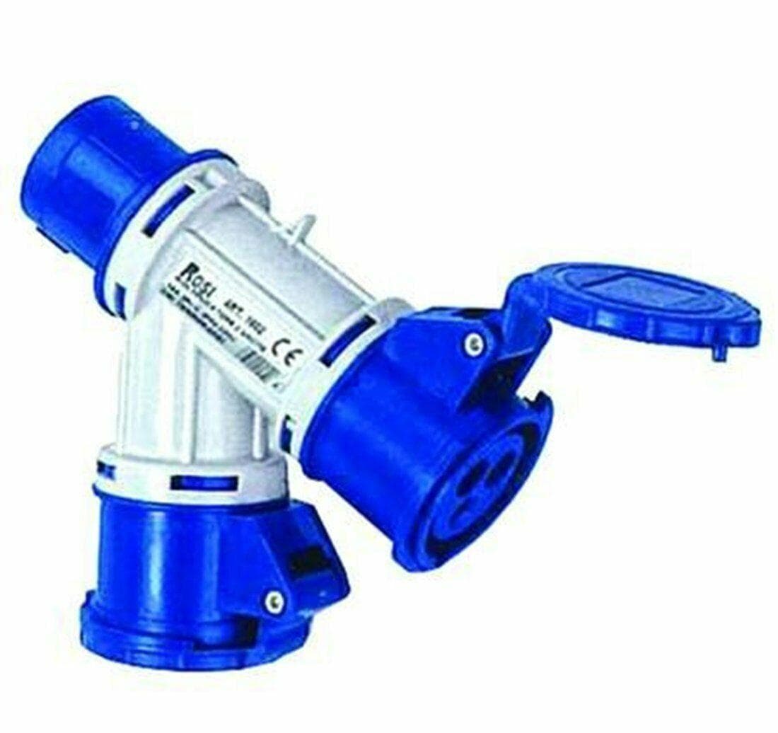 ADATTATORE INDUSTRIALE CON SPINA 2 POLI CEE E DUE PRESE CEE IP44 FER 271936 in prodotto EuroStore07 - Alatri, commercioVirtuoso.it