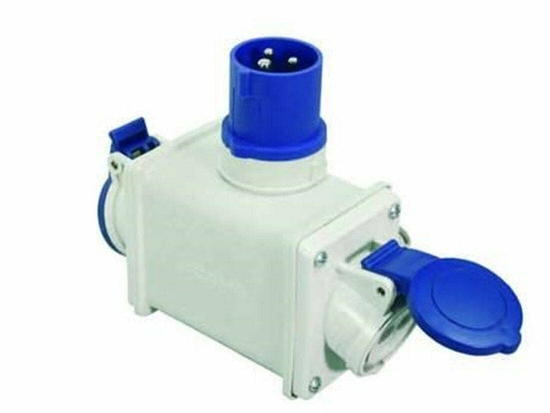 FANTON ADATTATORE INDUSTRIALE 220V SPINA CEE 309 IP44 E 2 PRESE 2P+T FER 88763 in prodotto EuroStore07 - Alatri, commercioVirtuoso.it