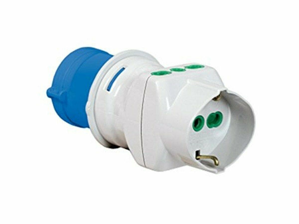 FANTON ADATTATORE INDUSTRIALE SPINA CEE IP44 E PRESE BIPASSO E SCHUKO FER 82624 in prodotto EuroStore07 - Alatri, commercioVirtuoso.it