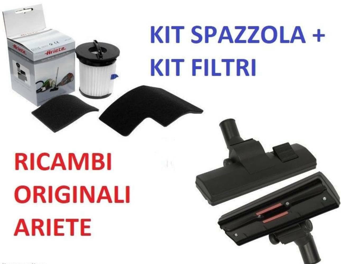 ARIETE FILTRO HEPA + SPAZZOLA PAVIMENTI ASPIRAPOLVERE JETFORCE ECOPOWER 279 AS17 in prodotto EuroStore07 - Alatri, commercioVirtuoso.it