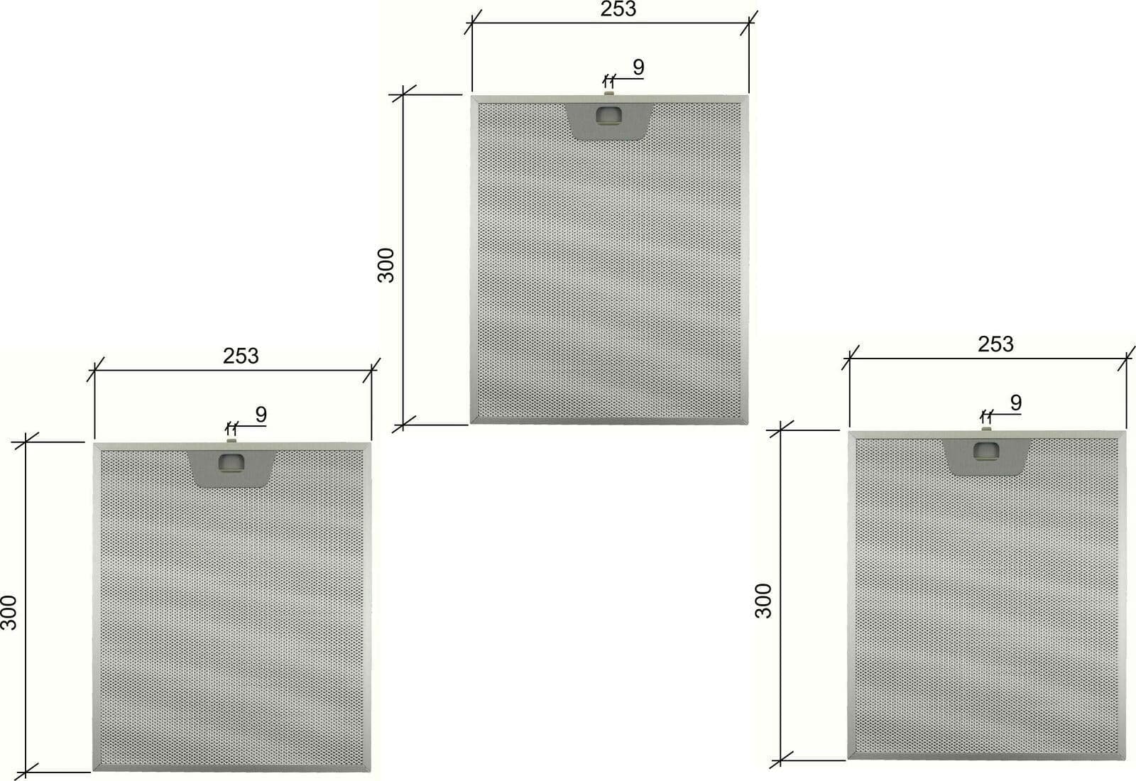3 PZ ZANUSSI 50248271004 FILTRO CAPPA ALLUMINIO 253 X 300 mm F 204 in prodotto EuroStore07 - Alatri, commercioVirtuoso.it