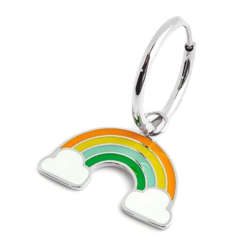 Marlù MONO ORECCHINO CON PENDENTE ARCOBALENO ACCIAIO in Orecchini Alba Gioielli - Casoria, commercioVirtuoso.it