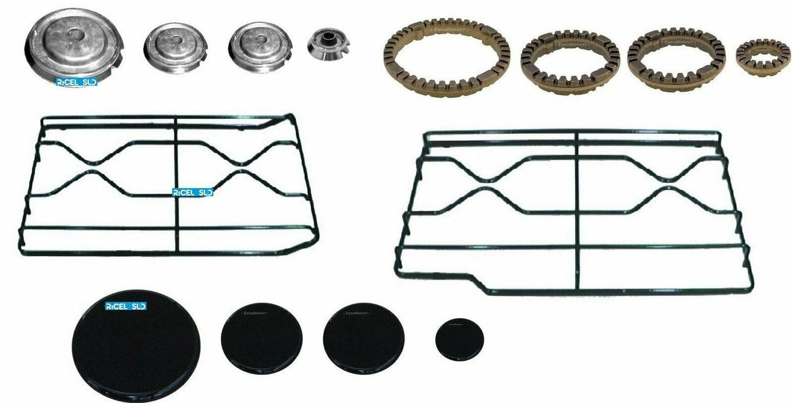 KIT RINNOVO ADATTO ARISTON X PF640 GRIGLIE + BRUCIATORI COMPLETI P 0256 S 231 in prodotto EuroStore07 - Alatri, commercioVirtuoso.it