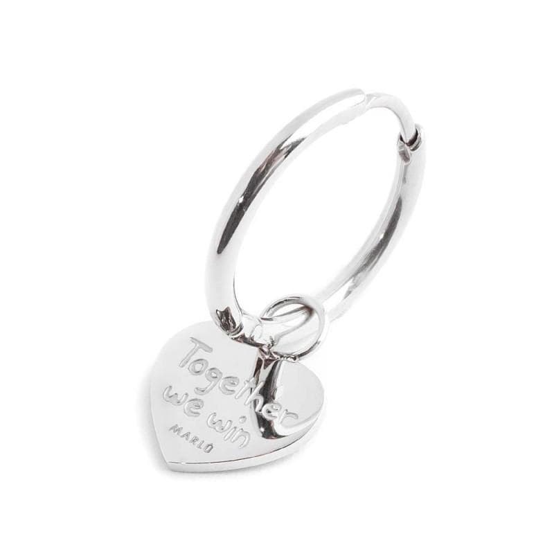 Marlù MONO ORECCHINO CON PENDENTE CUORE ARCOBALENO ACCIAIO in Orecchini Alba Gioielli - Casoria, commercioVirtuoso.it
