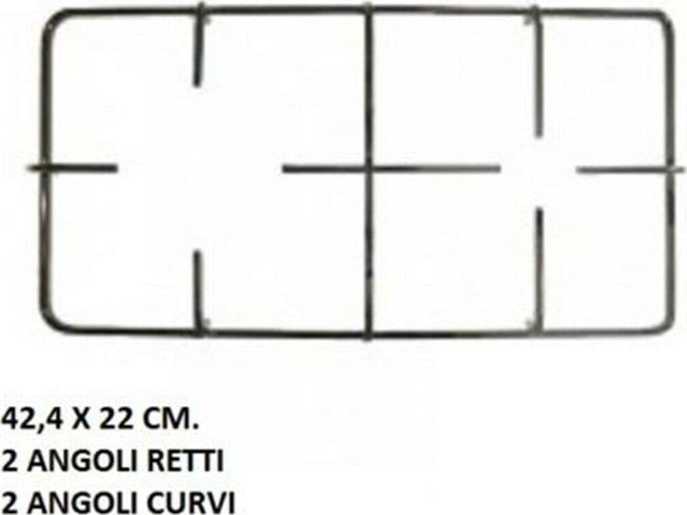 LOFRA GRIGLIA 2 FUOCHI CUCINA GAS PIANI COTTURA CM.42,4 X 22 NERE LUCIDE P 3261 in prodotto EuroStore07 - Alatri, commercioVirtuoso.it