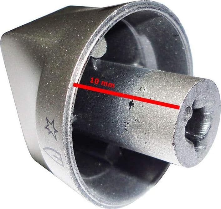 5 MANOPOLA CUCINA REX ELECTROLUX ZANUSSI INNESTO 6 MM GAMBO 10 MM 3550377240 in prodotto EuroStore07 - Alatri, commercioVirtuoso.it