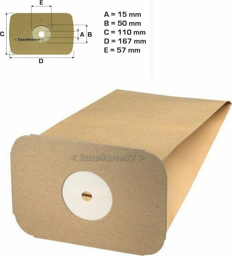 5 SACCHI SACCHETTI ASPIRAPOLVERE ELECTROLUX SERIE D 710 / VZ / Z E 10 in prodotto EuroStore07 - Alatri, commercioVirtuoso.it