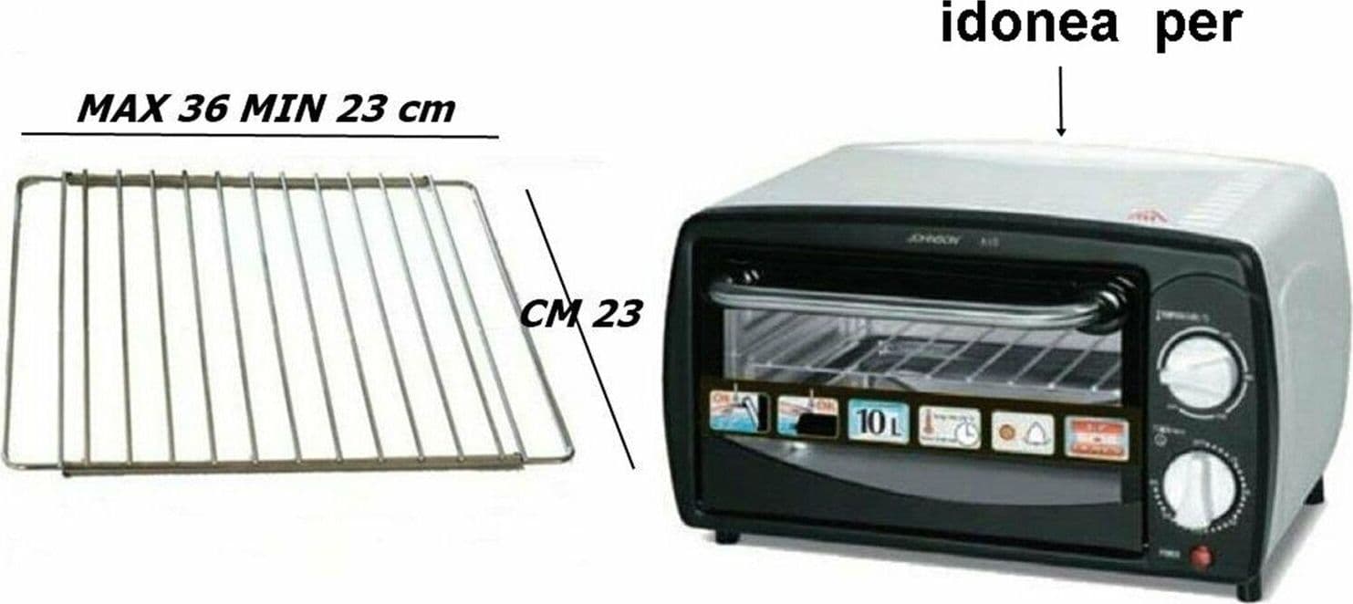 GRIGLIA SFORNATUTTO FORNETTO ELETTRICO UNIVERSALE RIPIANO 23 / 39 X 23 PICCOLA in prodotto EuroStore07 - Alatri, commercioVirtuoso.it