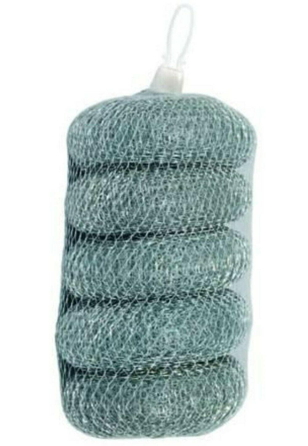 PAGLIETTE SPUGNA ACCIAIO ZINCATO 5 PZ DA 40 GR PENTOLE STOVIGLIE FERR 192231 in prodotto EuroStore07 - Alatri, commercioVirtuoso.it