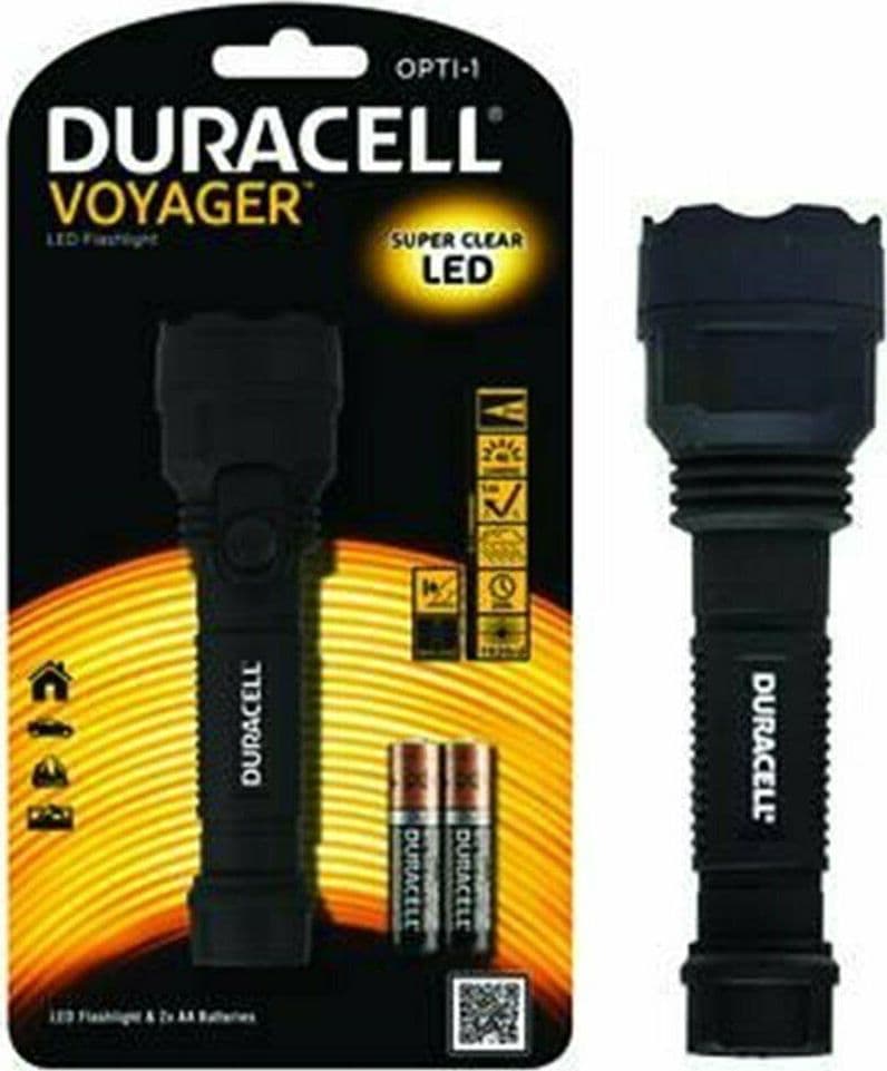 TORCIA DURACELL TORCIA LED VOYAGER IMPERMEAVILE ø mm.4 PILE COMPRESE FER 312516 in prodotto EuroStore07 - Alatri, commercioVirtuoso.it