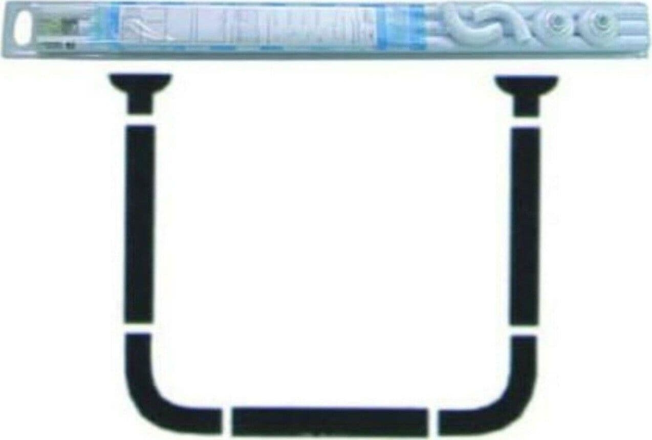 TELAIO REGGITENDA AD U PER DOCCIA cm.80x80x80 ALLUMINIO BIANCO FERR 114073 in prodotto EuroStore07 - Alatri, commercioVirtuoso.it