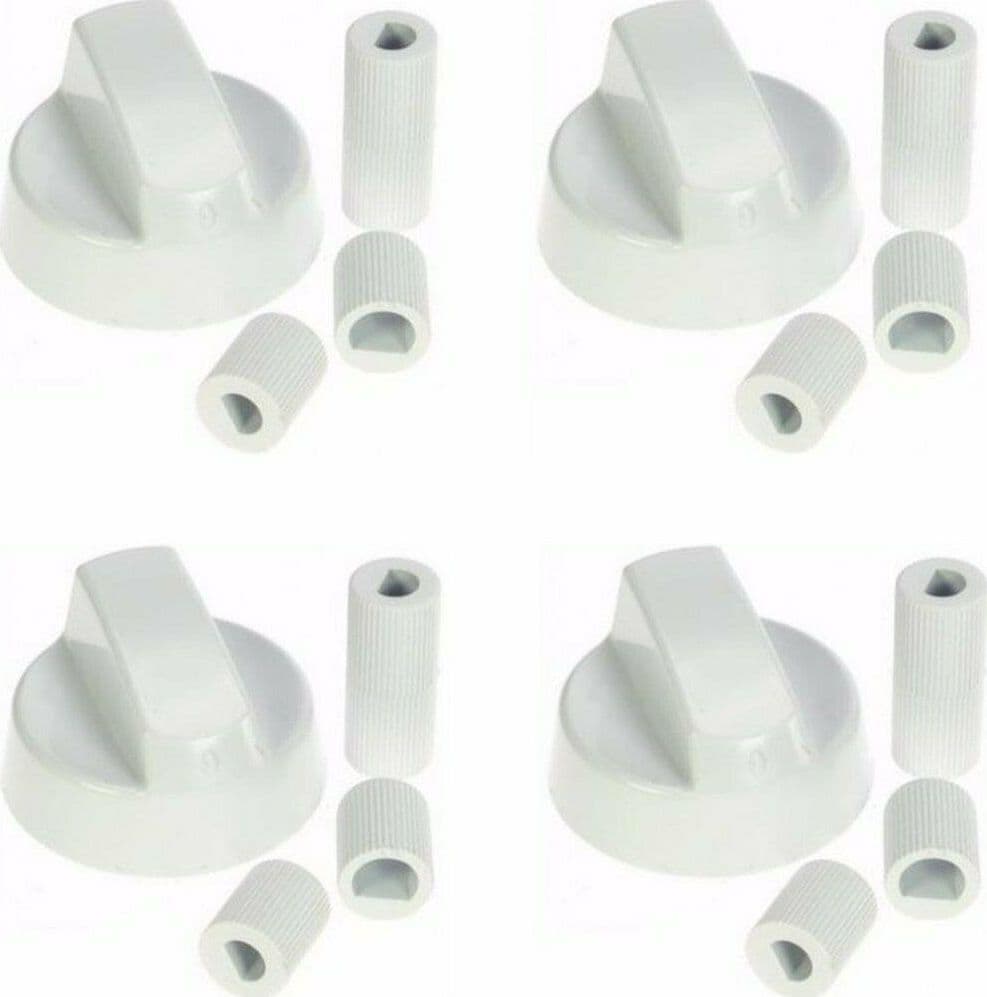 MANOPOLA UNIVERSALE PER CUCINA A GAS BIANCHE INNESTO 6 -7 - 8 MM 4 PEZZI in prodotto EuroStore07 - Alatri, commercioVirtuoso.it