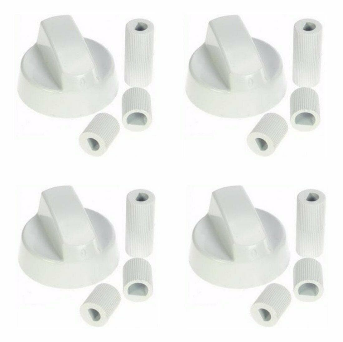 MANOPOLA UNIVERSALE PER CUCINA A GAS BIANCHE INNESTO 6 -7 - 8 MM 4 PEZZI in prodotto EuroStore07 - Alatri, commercioVirtuoso.it
