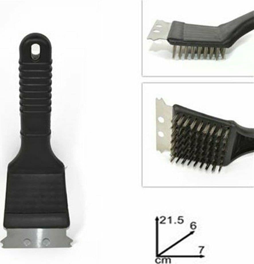 SPAZZOLA PER BARBECUE SETOLE ACCIAIO FOPPIO USO LUNGA CM 21 PRA 301751 in prodotto EuroStore07 - Alatri, commercioVirtuoso.it