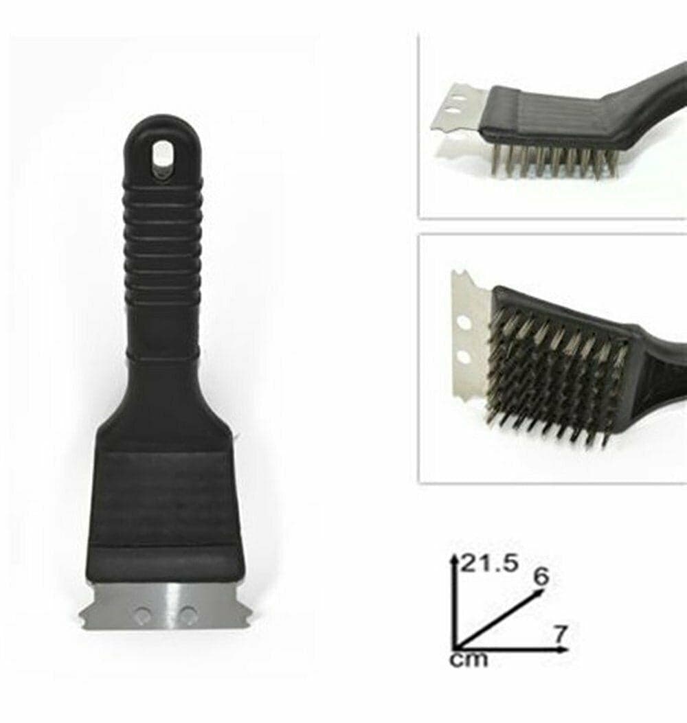 SPAZZOLA PER BARBECUE SETOLE ACCIAIO FOPPIO USO LUNGA CM 21 PRA 301751 in prodotto EuroStore07 - Alatri, commercioVirtuoso.it