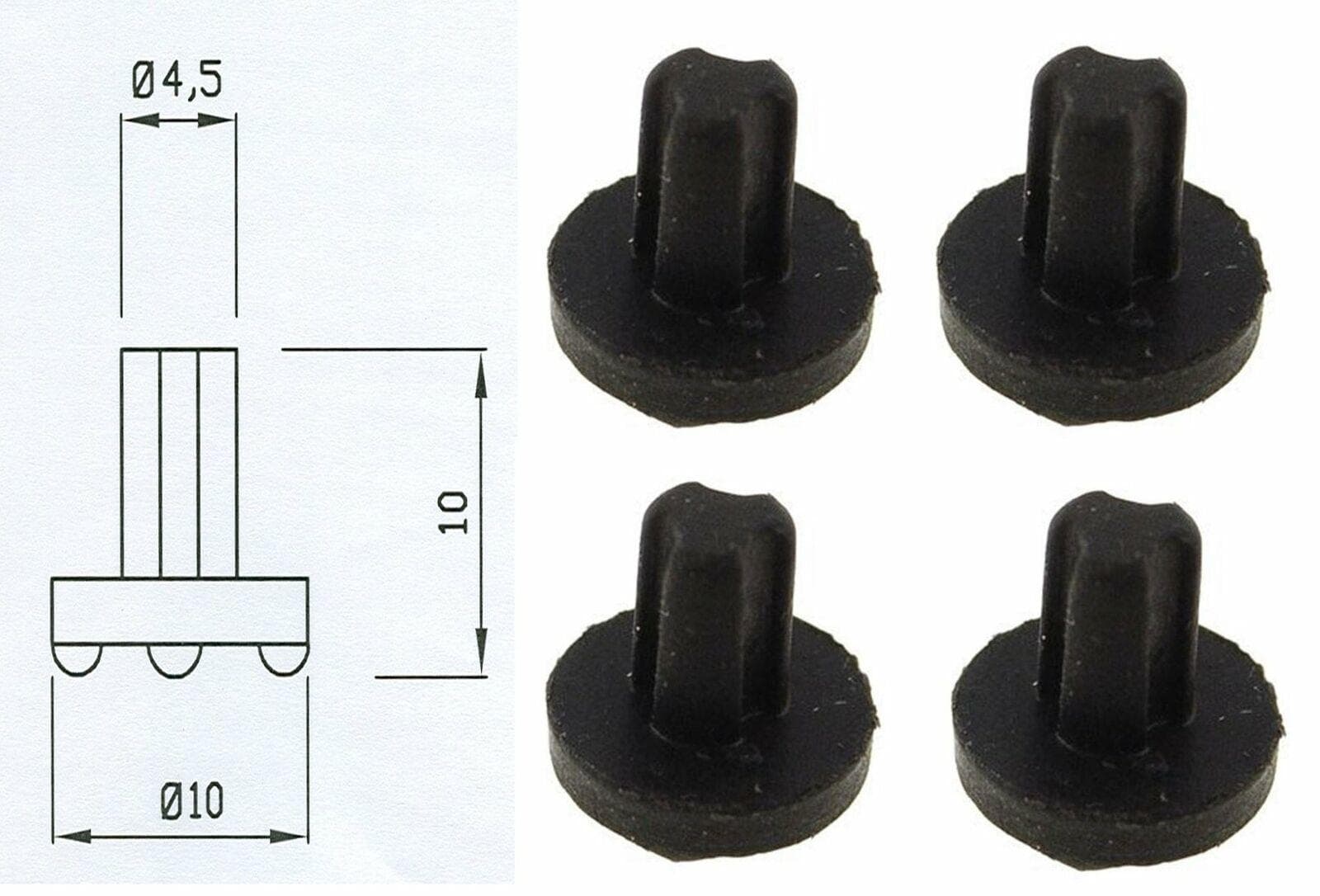 GOMMINO ANTIGRAFFIO PER GRIGLIA CUCINA A GAS WHIRLPOLL IGNIS 4 PZ COD P002 in prodotto EuroStore07 - Alatri, commercioVirtuoso.it