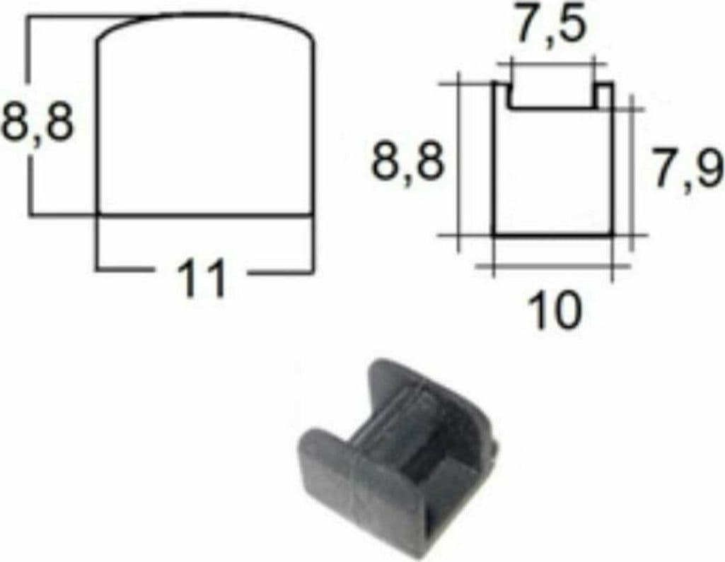 GOMMINO ANTIGRAFFIO PER GRIGLIA CUCINA GAS 4 PZ ADATTI FRANKE P0017 in prodotto EuroStore07 - Alatri, commercioVirtuoso.it